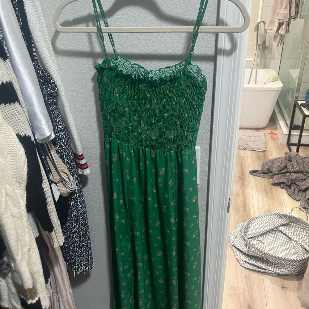 RESA Ashley Green Floral Midi Dress